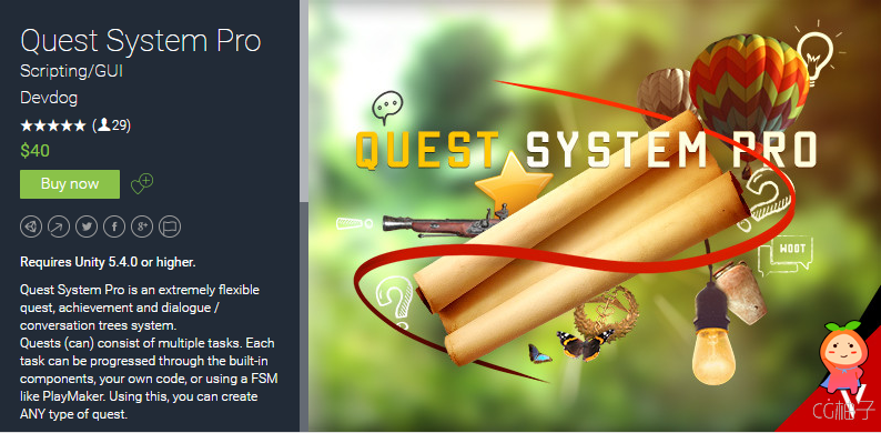 Quest System Pro 1.0.2 unity3d asset Unity3d官网 Unity3d shader下载