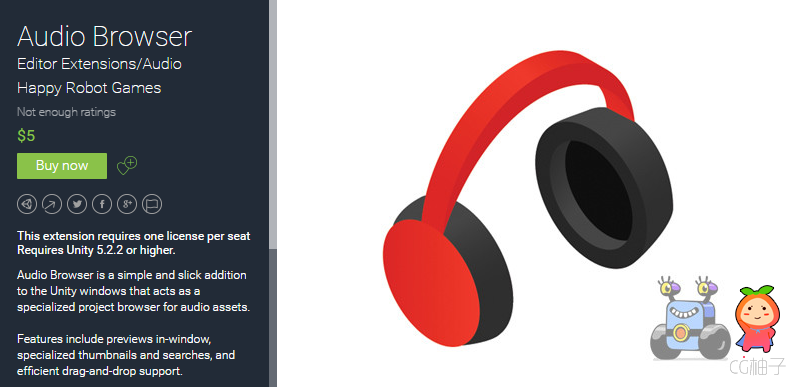 Audio Browser 1.0 unity3d asset Unity3d编辑器下载 U3D插件