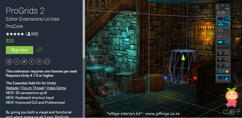 ProGrids 2 2.3.0f0 unity3d asset Unity3d编辑器下载 Unity3d官网