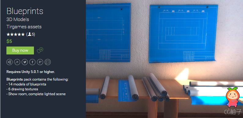 Blueprints 1.0 unity3d asset U3D模型下载 Unity3d教程
