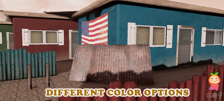 American Desert Town - Small House 1.0 unity3d asset U3D模型 Unity3d下载，ios开发
