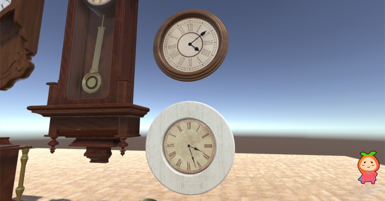 Antique Clocks Pack 1.0 unity3d asset U3D模型 Unity3d插件下载