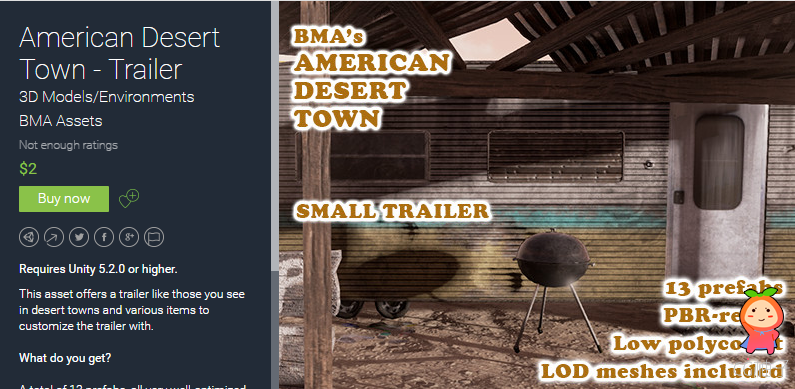 American Desert Town - Trailer 1.0 unity3d asset Unity3d官网 ios开发