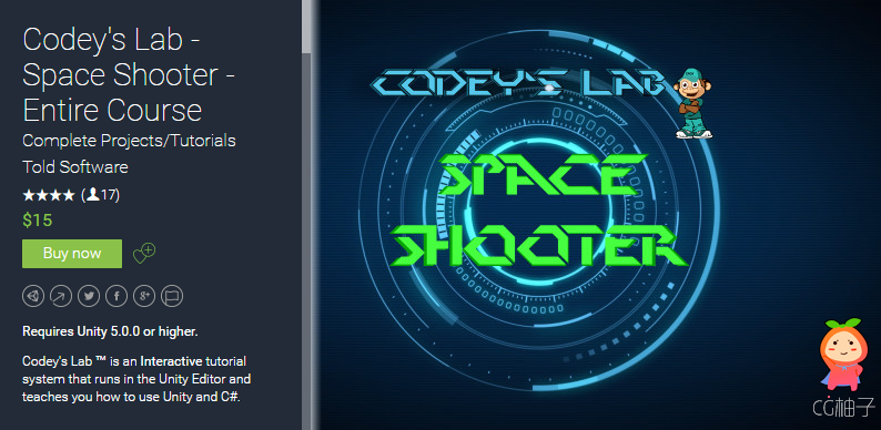 Codey's Lab - Space Shooter - Entire Course 1.1 unity3d asset Unity3d官网 ，unitypackage插件资源 ... ...