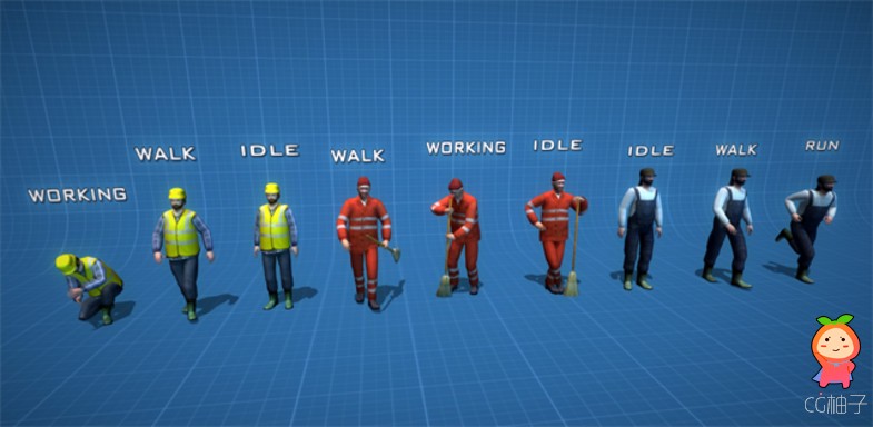 Character Pack 01 1.1 unity3d asset Unity官网 Unity3d下载