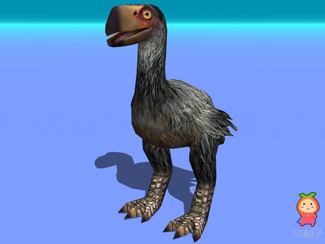 Gastornis (Diatryma) prehistoric flightless bird 1 unity3d asset Unity3d教程，Unity3d官网资源下载 .. ...