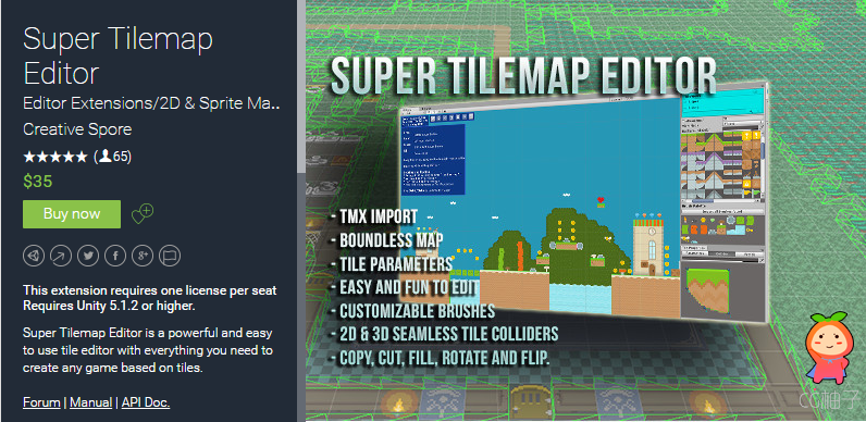 Super Tilemap Editor 1.4.2.1 unity3d asset Unity3d编辑器 ios开发