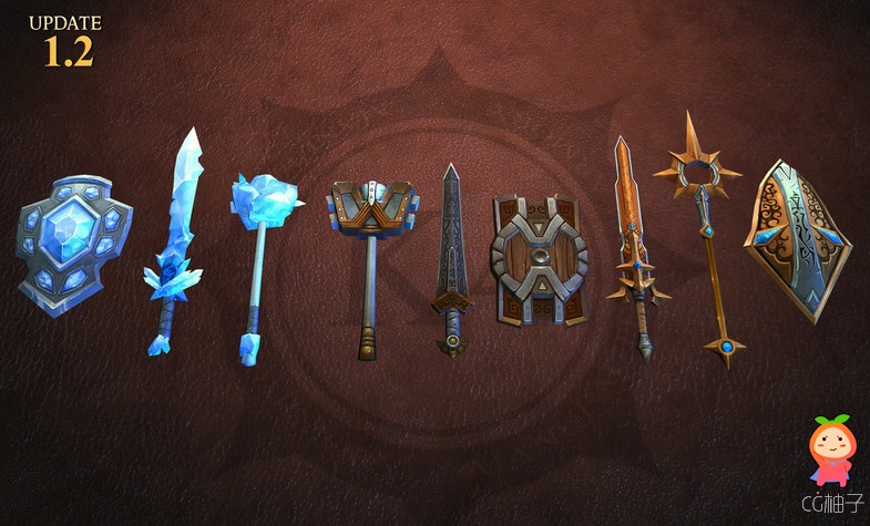 Fantasy Armory Weapons Pack 1.2 unity3d asset Unity插件下载 Unity3d教程