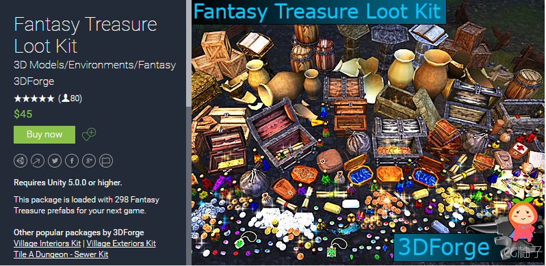 Fantasy Treasure Loot Kit 1.3 unity3d asset Unity官网 ios开发