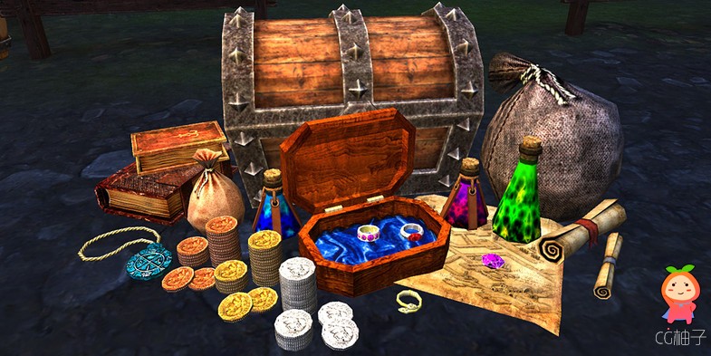 Fantasy Treasure Loot Kit 1.3 unity3d asset Unity官网 ios开发