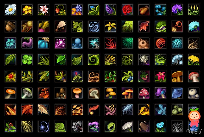 Herbal icons 1.01 unity3d asset unitypackage插件 Unity3d编辑器下载