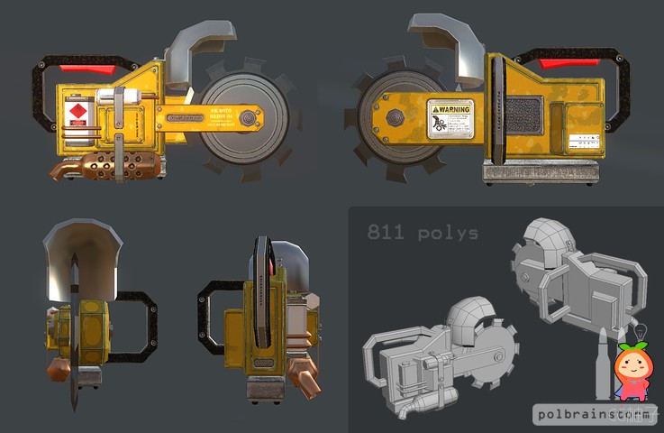 Low Poly Chainsaw 1 unity3d asset Unity3d插件下载 Unitypackage下载