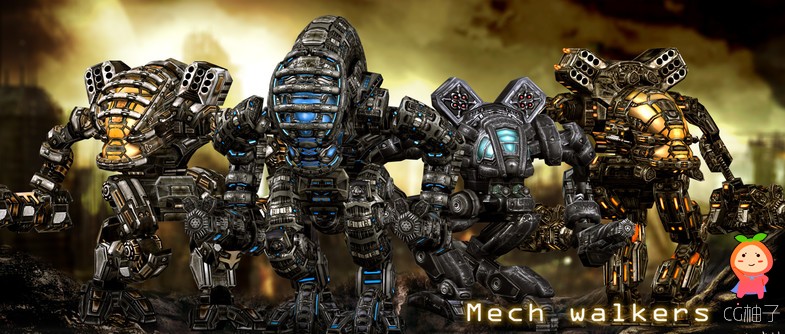 Mech Robots Pack 1.0 unity3d asset U3D模型下载 Unity3d插件资源