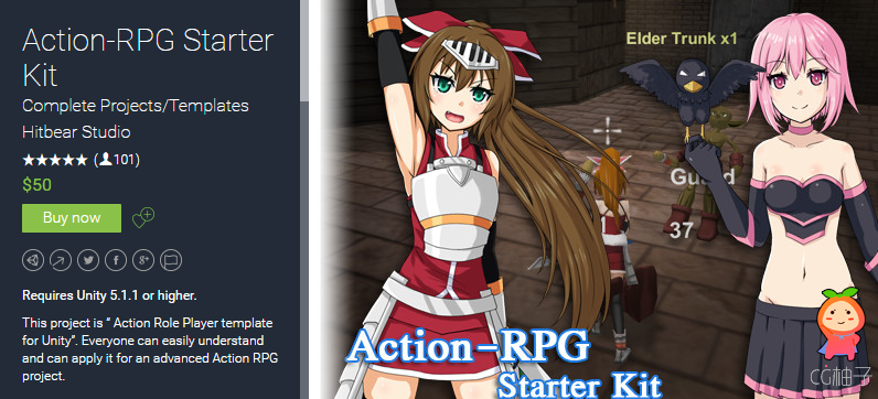 Action-RPG Starter Kit 5.0a unity3d asset U3D插件 unity教程下载