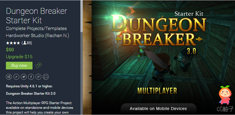 Dungeon Breaker Starter Kit 3.0e unity3d asset unity3d shader下载 ios开发