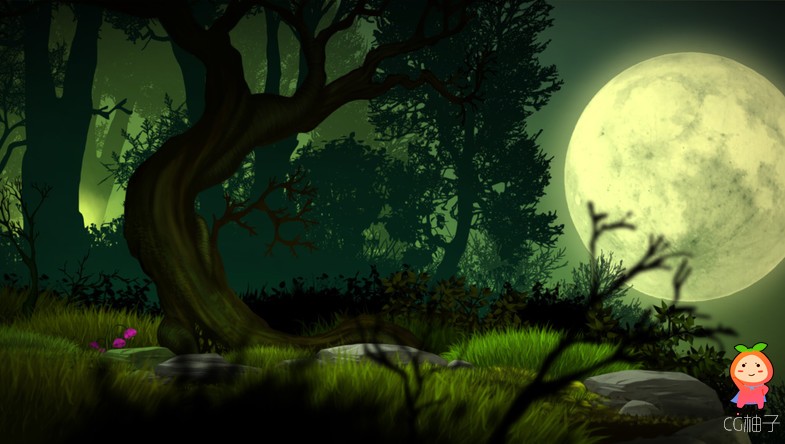 Mysterious Wood 2D Set 1.0 unity3d asset unity3d教程 unity3d下载