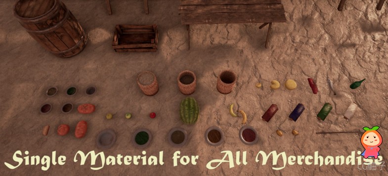 Medieval Street Vendor 1.0 unity3d asset U3D模型下载 unitypackage插件