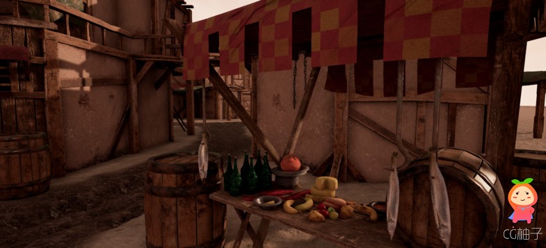 Medieval Street Vendor 1.0 unity3d asset U3D模型下载 unitypackage插件