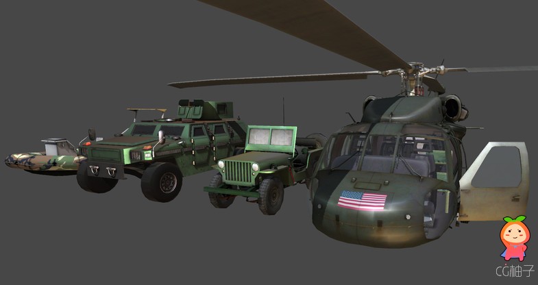 Military Vehicles 1.2 unity3d asset unity3d shader下载 Unity3d编辑器