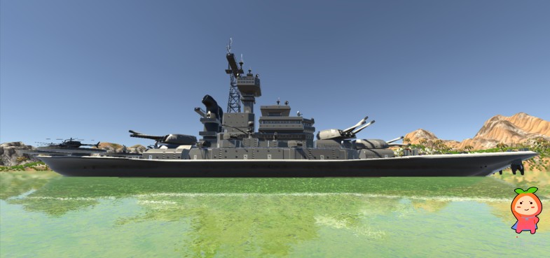 ModernFuturistic Battleship 1.0 unity3d asset unity3d模型 ios开发