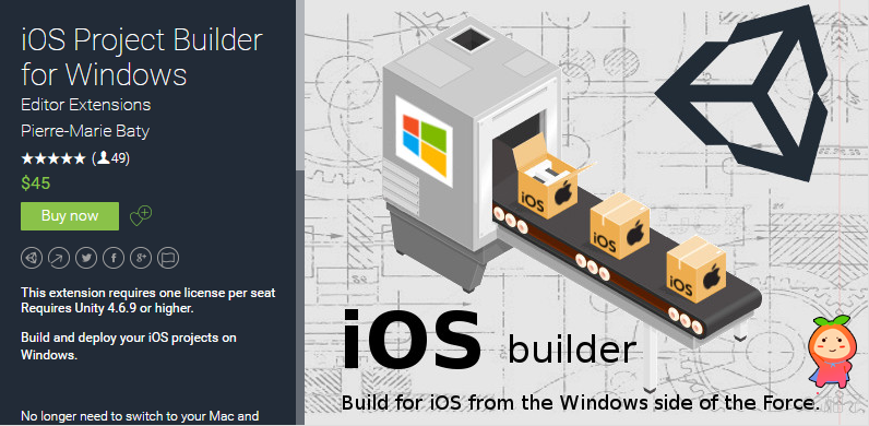 iOS Project Builder for Windows 1.23 unity3d asset Unity编辑器 Unity3d官网
