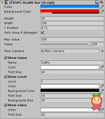 Enemy + NPC Health Bars 1.0.4 unity3d asset unity3d下载 U3D插件