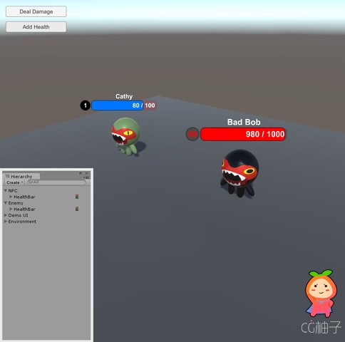 Enemy + NPC Health Bars 1.0.4 unity3d asset unity3d下载 U3D插件