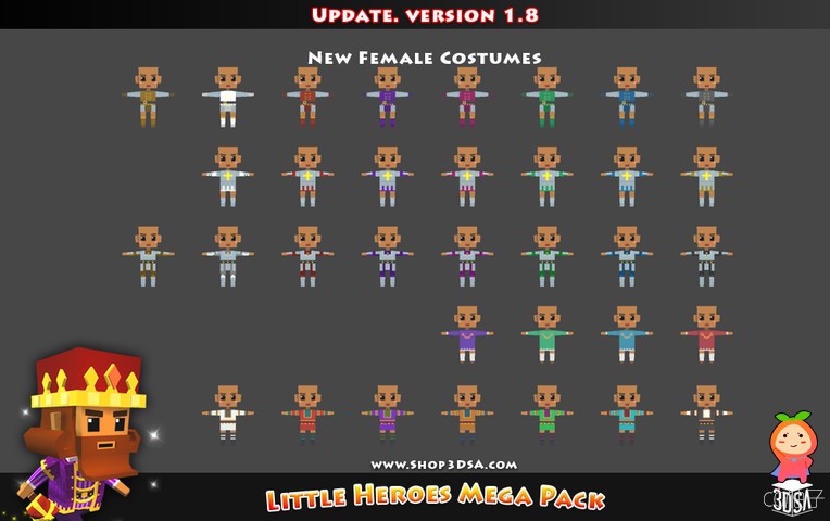 Little Heroes Mega Pack 1.8.1 unity3d asset Unity3d插件下载 Unity3d教程