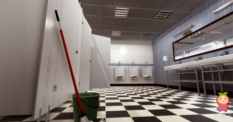 Office Toilets 1.0 unity3d asset U3D模型下载 Unity3d论坛