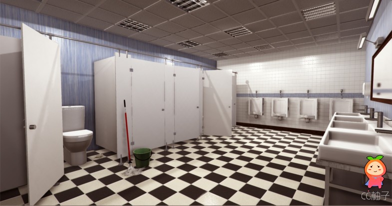 Office Toilets 1.0 unity3d asset U3D模型下载 Unity3d论坛