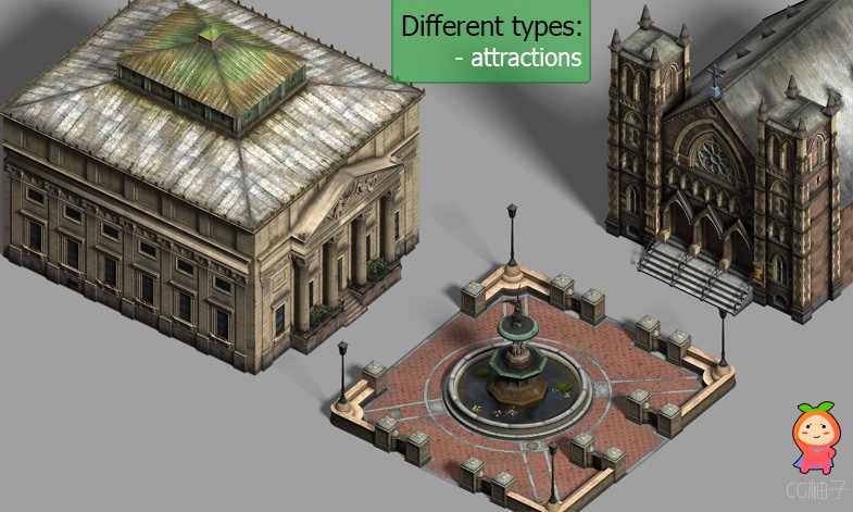 Realistic City Buildings 1.0 unity3d asset Unity3d官网 U3D插件下载