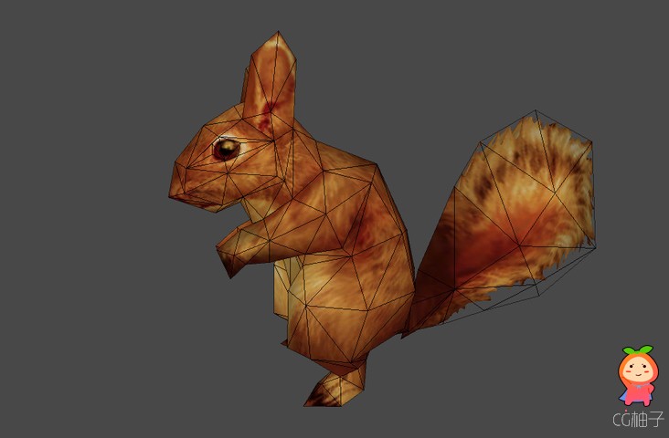 Squirrel Low Poly Model 1.1 unity3d asset U3D模型下载 Unity3d官网