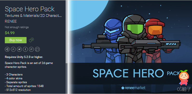 Space Hero Pack 1.0 unity3d asset Unity3d插件 unitypackage插件下载