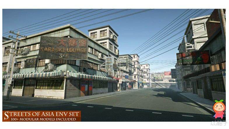 Streets of Asia - Modular Environment 2.0 unity3d asset U3D模型 ios开发