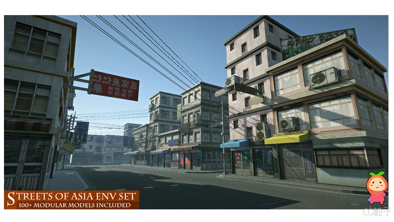 Streets of Asia - Modular Environment 2.0 unity3d asset U3D模型 ios开发