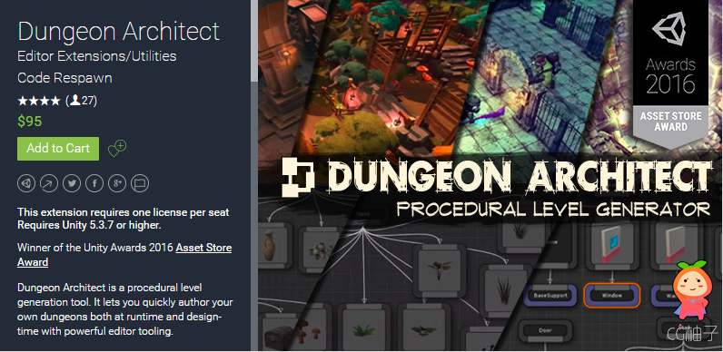 Dungeon Architect 1.4.0 unity3d asset Unity编辑器 Unity3d shader下载