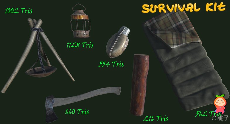 Survival Kit and Rocks Set 1.0 unity3d asset Unity3d论坛 U3D插件模型
