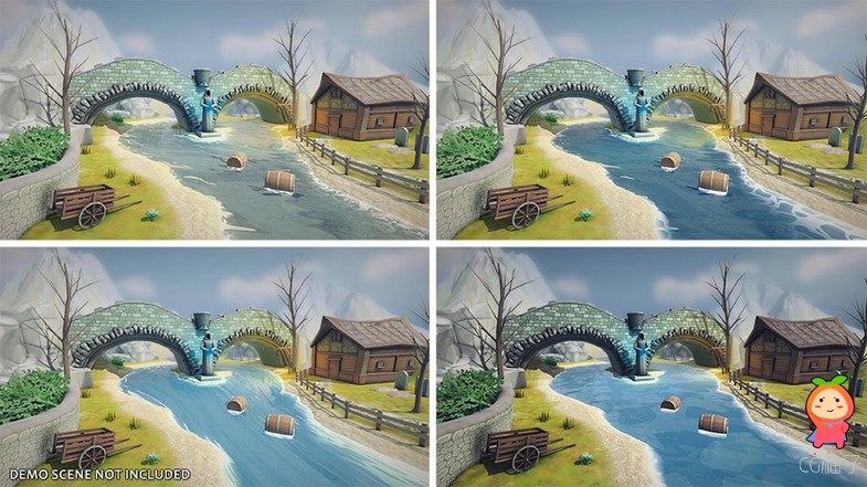 Stylized Water Shader 1.22 unity3d asset Unitypackage插件 Unity编辑器