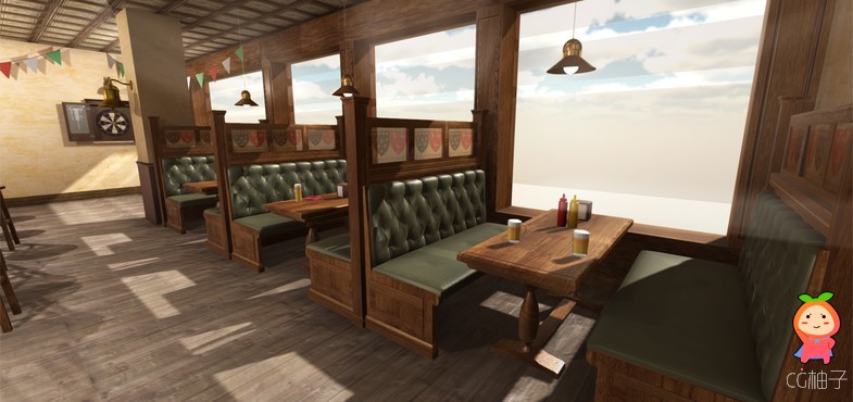 Tavern Bar Interior 1.0 unity3d asset U3D模型下载 Unity3d插件下载