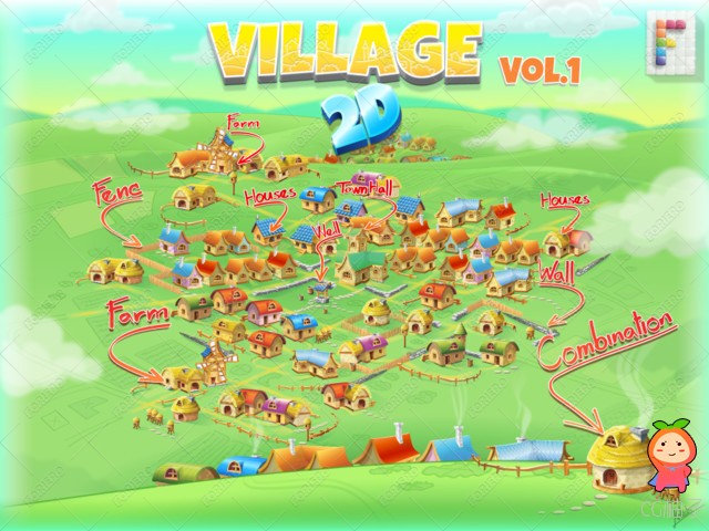 Village 2D Vol. 1 1.0 unity3d asset Unity3d论坛 unity3d编辑器