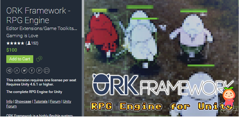 ORK Framework - RPG Engine 2.10.0a unity3d asset Unity3d编辑器 U3D官网
