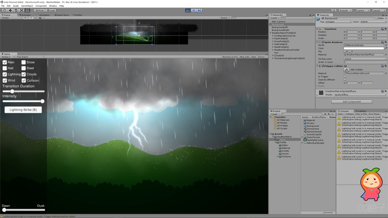 Weather Maker - 2D & 3D Sky System for Unity 1.9.0 unity3d asset U3D插件官网，unity编辑器资源 ... .. ...
