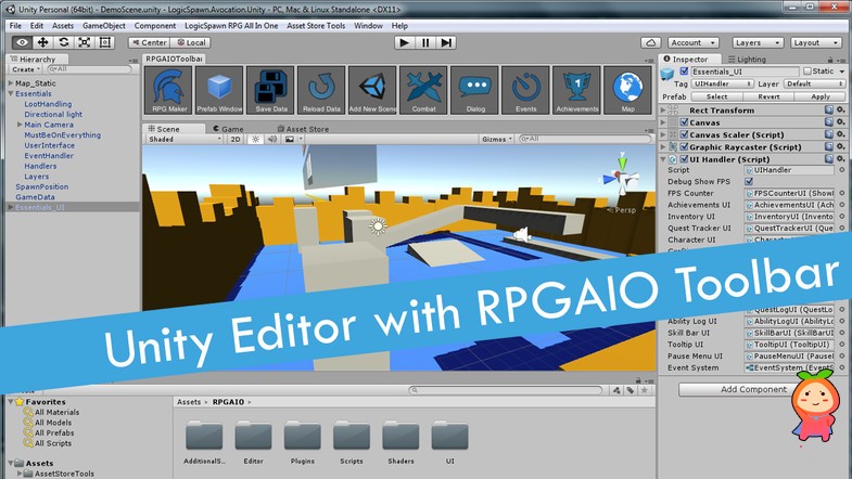 RPG All-in-One 1.2.1 unity3d asset Unity3d教程 unity3d编辑器