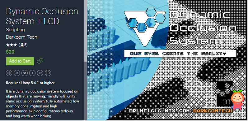 Dynamic Occlusion System + LOD 1.4.2 unity3d asset U3D插件 unity3d下载