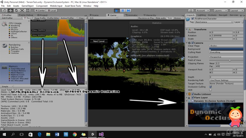 Dynamic Occlusion System + LOD 1.4.2 unity3d asset U3D插件 unity3d下载