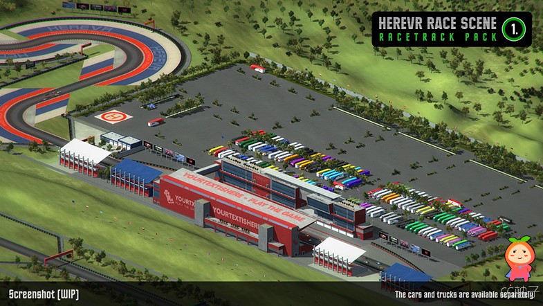 RaceTrack Pack 01.- HereVR Race Scene 1.06 unity3d asset U3D插件 unity官网