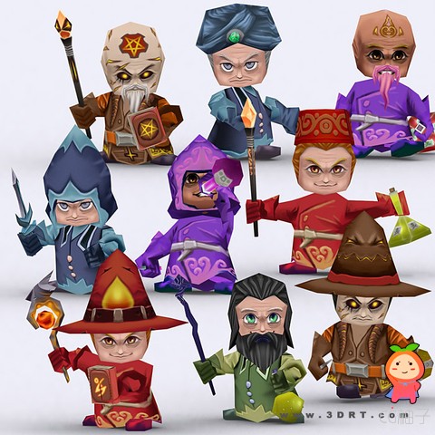 Requires Unity 4.3.3 or higher. Chibi realm fantasy mages construction kit bundle.  - Removable weap ...