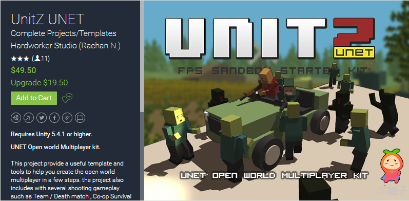 UnitZ UNET 1.0a unity3d asset Unitypackage插件资源 Unity3d教程