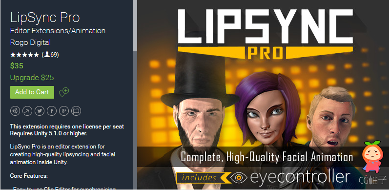 LipSync Pro 1.32 unity3d asset unity3d编辑器下载 Unitypackage插件