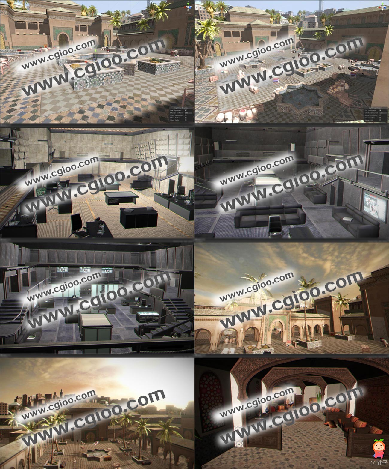 《谍中谍5》现代场景模型 写实全套3D场景3dmax,unity